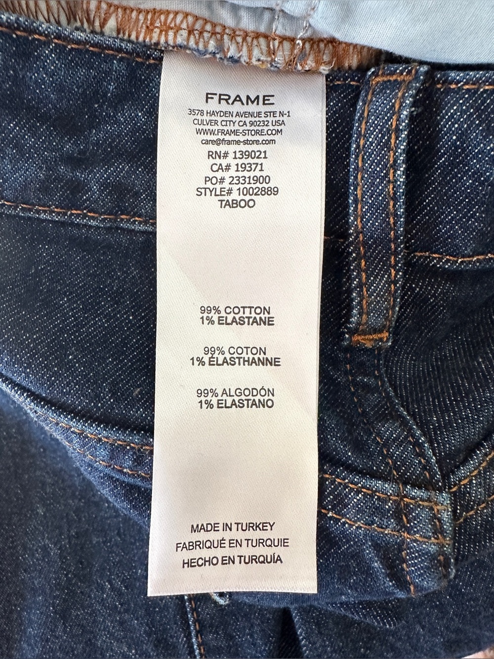 NWT ~ Frame “The Ruler” premium denim jeans in Taboo wash - size 28 - Picture 9 of 10